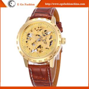 China SH06 SHENHUA Luxury Leather Automatic Mechanical Skeleton Men Sport Wrist Watch Man Watch supplier