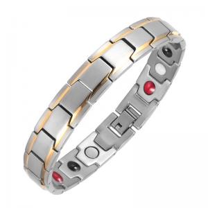 China Hot Selling New Mens Women Black Titanium Magnetic Bracelet Bio Magnet bracelet on sale 