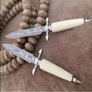 Customized Tactical Hunting Knife Utility Camping Knife With Teeth Handle
