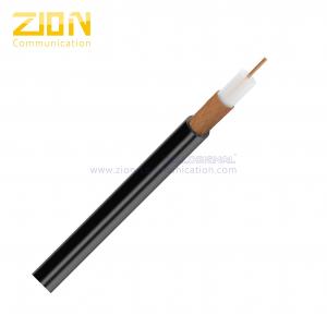 China RG59 Micro Coaxial Cable Stranded Copper Conductor with 95% CCA Braid PVC Jacket supplier