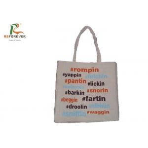 Recyclable Foldable Cotton Canvas Bags White Tote For Shopping With Custom Logo