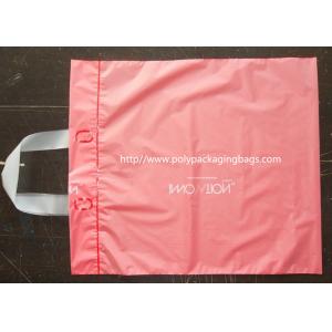 China Pink Side Gusset Plastic Hanger Bags Large Size For Gift / Grocery Shopping supplier