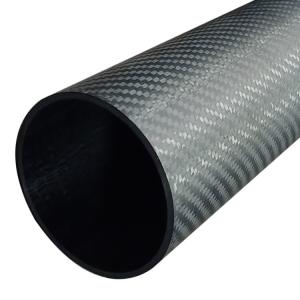 3K Pattern Carbon Fiber Tube for Below 120 C Degree in Matte Finish 180mm 200mm 230mm