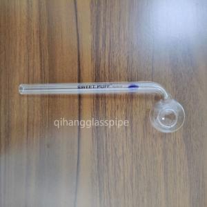 wholesale clear sweet puff glass pipe 12/14/15/16 cm for somking