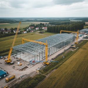 China High Quality Customized PEB Steel Structure Building For Factory With Insulated Panels And Wall Lights supplier
