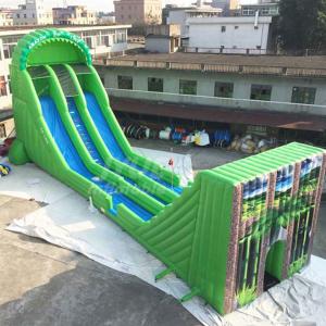 China Commercial Playground Equipment Inflatable Sports Game Tall Inflatable Zip Line For Kids And Adult supplier