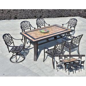 China Leisure  Garden Cast Aluminum 6 Seater Outdoor Furniture Table And Chair Set Garden Furniture supplier