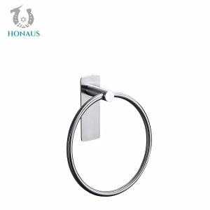 Brushed Bathroom Kitchen Accessories Wall Hanging Towel Ring Max 20KG Capacity