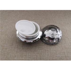 China Shinny Silver Easy Packing Acrylic Jars For Cosmetics Ball Round Shape 30 / 50G supplier