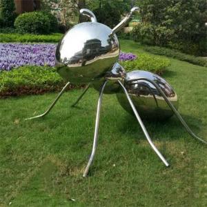 China Large Size Garden Decoration Metal Animal Art Stainless Steel Ant Sculpture supplier