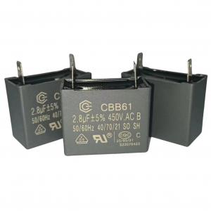2.8mfd 450V CBB61 RoHS Air Conditioner Fan Capacitor Replacement With High Withstand Voltage