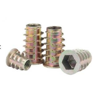 Countersunk Head Zinc Alloy Furniture Screw-In Nut Zinc Alloy Threaded Furniture Wood Insert Nut