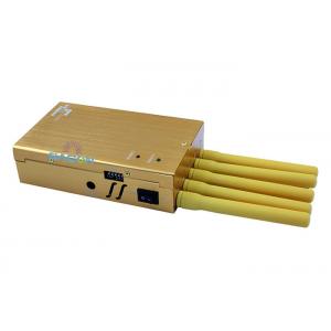 Yellow Color 5 Antennas 3G 4G Signal Jammer Block GPS WiFi For Anti -Tracking