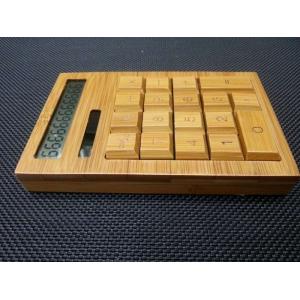 Calculadora de bambú hecha a mano del arte de la calculadora de bambú solar al por mayor