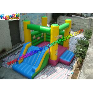 China Minion Inflatable Bouncer Slide , Castle Combo Units Green / Yellow supplier