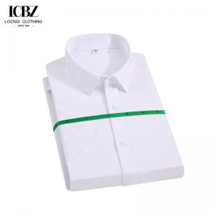 Plus Size Short Sleeve Formal Dress Shirts for Men Custom Business Work Office Shirts