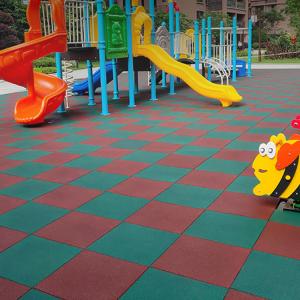 2 Pcs Easy-Diy Ultra Thick Interlocking Outdoor Rubber Tiles , 45mm Thick For Playground, Outdoor Gym Floor, Sports Deck