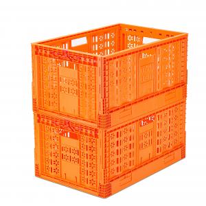 China Foldable Plastic Vegetable Crate Convenient Storage Solution for Fruits and Vegetables supplier