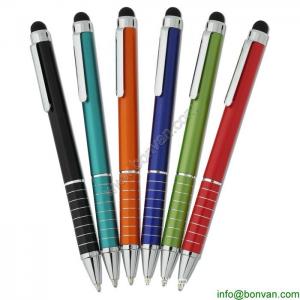 China touch stylus pen,logo engraved promotional pen with phone touch tip supplier