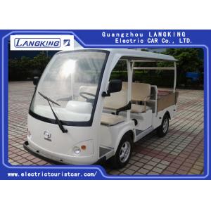 China White Color 4 Passenger Electric Golf Carts / Electric Cargo Vehicle supplier