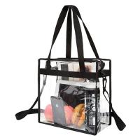 China Plastic Tote Bag With Zipper Closure Transparent on sale