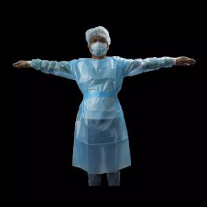 Blue Elastic Cuff 110x134cm Disposable Isolation Gown