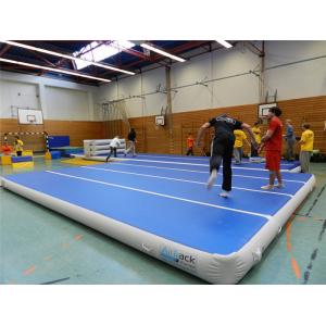 China Sturdy Airtight Tumbling Crash Mats , 12*8m Gymnastics Inflatable Tumble Track supplier