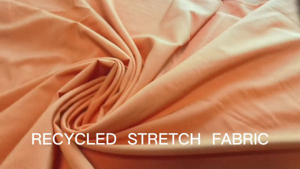 unifi yarn tag GRS certification RECYCLED ELASTIC stretch 75D 100% eco friendly woven recycled fabric