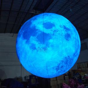 China Giant Advertising Inflatable Moon Model LED Moon Balloon For Decoration supplier