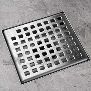 Square Shower Floor Drain Brushed 304 Stainless Steel Material