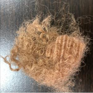 Brown HS hollow siliconized polyester staple fiber for filling sofa
