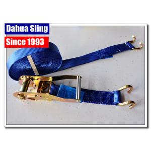 China Open Hook Over The Wheel Tie Down Straps , Industrial Ratchet Straps 3325 Lbs supplier