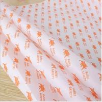 China Orange Logo Personalised Printed Tissue Paper Wrap For Flower Wedding Garland Facial Gift on sale