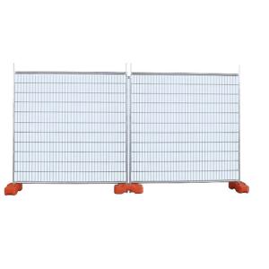 Welded Metal Hoarding Fencing Powder Coated With Metal Plastic Feet Concrete