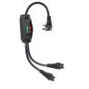 NEMA 5-15P a doble divisor de potencia IEC C5 con interruptor para electrónica de oficina para el hogar 125V 10A