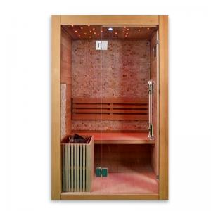 China 3kw Stove Heater Hemlock Wooden Indoor Steam Sauna Room For 2 Person supplier