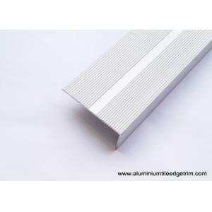 China Non Skid Straight Metal Stair Nosing , Wide Edging Stair Step Nosing  supplier