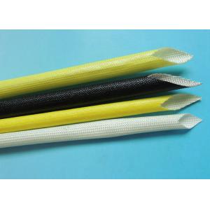China Flexible UL VW-1 Acrylic Coated Fiber Glass Sleeving / Sleeves for Insulation Wear Resistance supplier