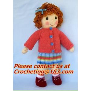 Fashion & Popular Hand Made Crochet Knitted Girl Doll, panda, toy, cotton yarn custom toys