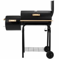 China Chrome Plated BBQ Charcoal Smoker Grill with Temperature Gauge 71cm Cooking Height on sale