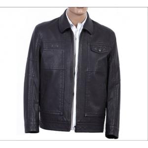 Talla 46 de lujo elegante de encargo, hombres cómodos que hacen punto, chaquetas de cuero ligeras para hombre