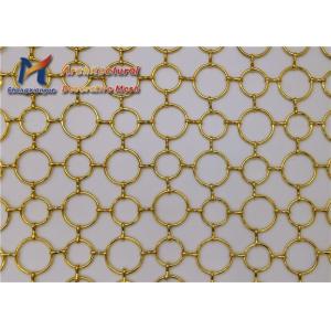China Ring Mesh Curtain de electrochapado 1.2m m 10m m Rose Gold Wire Mesh supplier