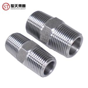 China 3/4 Stainless Steel Forged Fittings Npt Male Hex Nipple supplier