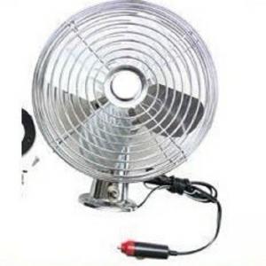 China Durable Car Cooling Fan Silver Handheld Cooling Fan With On - Off Switch supplier