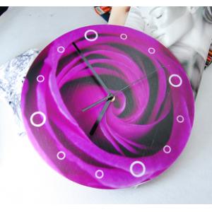 China Personalised Purple Flower Contemporary Wall Clocks LY-009 supplier