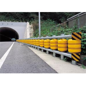 SB Grade Approved Highway Roller Crash Barriers Yellow Red White Color