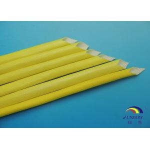 China Yellow Black Red Natural Color Acrylic Resin Fiberglass Braided Sleeving / Eco-friendly Insulating Sleeves supplier