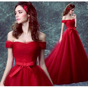 Off The Shoulder Red Crepe Boat Neck Gorgeous Small Train Evening Dress TSJY132