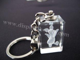 Crystal Key Chain 3D Laser Inside