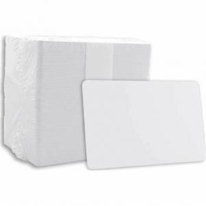 China CR80 30 Mil White Plastic PVC Card , Blank Magnetic Stripe Card Hi Co for Id Badge supplier